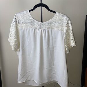 Talbots Ivory Lace Blouse